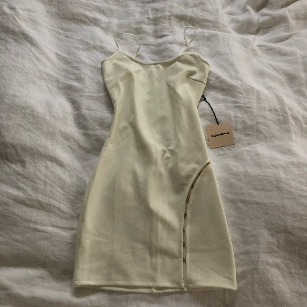 REVOLVE SUPERDOWN white mini dress